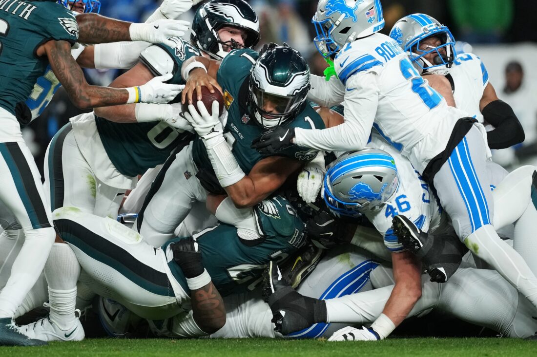 Hurts' lone touchdown leads Eagles to 16-9 victory over Lions | News, Sports, Jobs - The Daily News